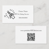 Visitekaartje voor computersitter (Voorkant / Achterkant)