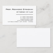 Visitekaartje voor conservatief, plat en dapper (Voorkant / Achterkant)