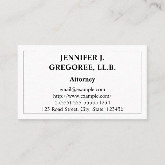 Visitekaartje voor conservatieve en teruggezette p (Voorkant)