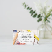 Visitekaartje voor constructie - Plan, tapemaatreg (Staand voorkant)