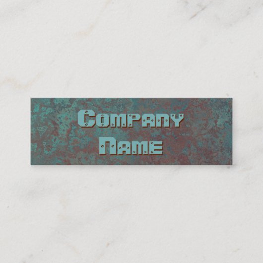 Visitekaartje voor corrosie en koper (Voorkant)