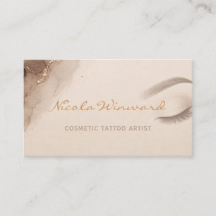 Visitekaartje voor cosmetisch tatoeagekunstenaar