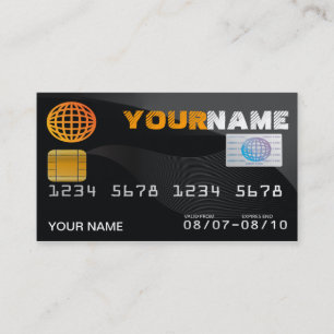 visitekaartje voor creditcard