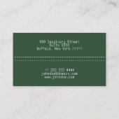 "Visitekaartje voor creditcardstijl nr. 20" Visitekaartje (Achterkant)