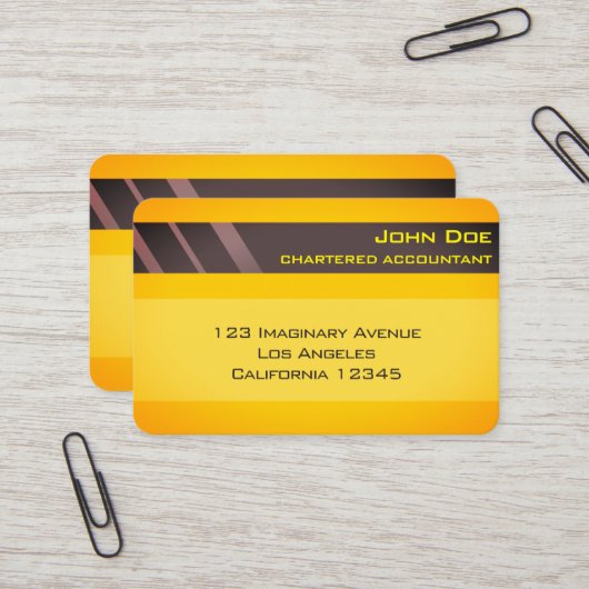 "Visitekaartje voor creditcardstijl nr. 3" Visitekaartje (Voorkant / Achterkant in situ)