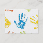 Visitekaartje voor dagopvang van kinderen (Achterkant)