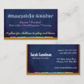 Visitekaartje voor dagopvang voor kinderen in het  (Voorkant / Achterkant)