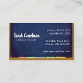 Visitekaartje voor dagopvang voor kinderen in het  (Achterkant)