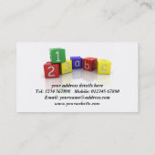 Visitekaartje voor dagverzorging (Achterkant)