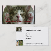 Visitekaartje voor dagverzorging kat (Voorkant / Achterkant)