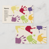 Visitekaartje voor dagverzorgingshanden (Voorkant / Achterkant)