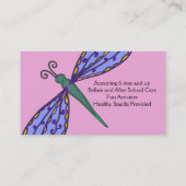 Visitekaartje voor dagzorg en kinderopvang - Drago (Achterkant)