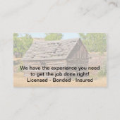 Visitekaartje voor dakbedekking (Achterkant)