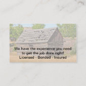 Visitekaartje voor dakbedekking (Achterkant)