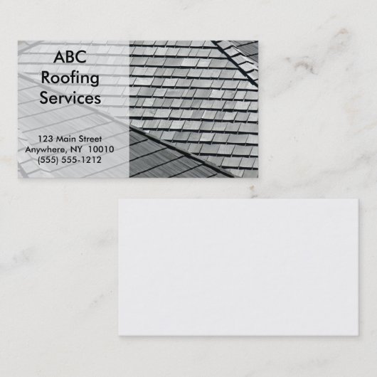Visitekaartje voor dakbedekking (Voorkant / Achterkant)