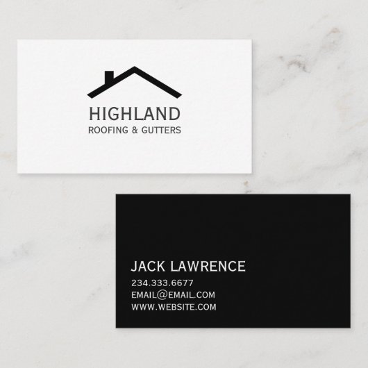 Visitekaartje voor dakgoten (Voorkant / Achterkant)