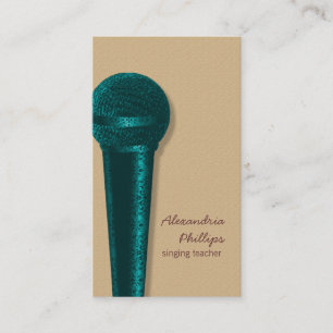 Visitekaartje voor Damasmicrofoon, Blauwgroen