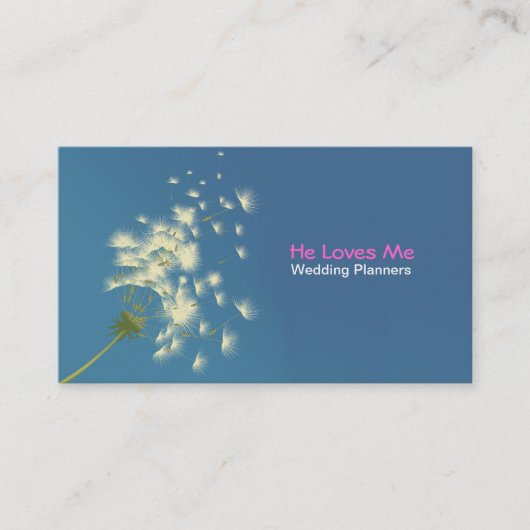 visitekaartje voor dandelion bruiloft (Voorkant)