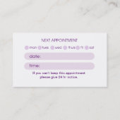 Visitekaartje voor de aanstelling van technici voo afsprakenkaartje (Achterkant)