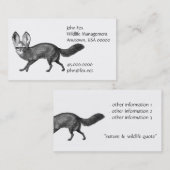Visitekaartje voor de bescherming van in het wild (Voorkant / Achterkant)