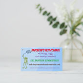 Visitekaartje voor de bestrijding van kikkerviszie (Staand voorkant)