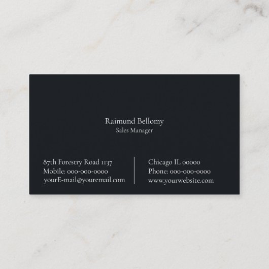 Visitekaartje voor de bosbouw (Achterkant)