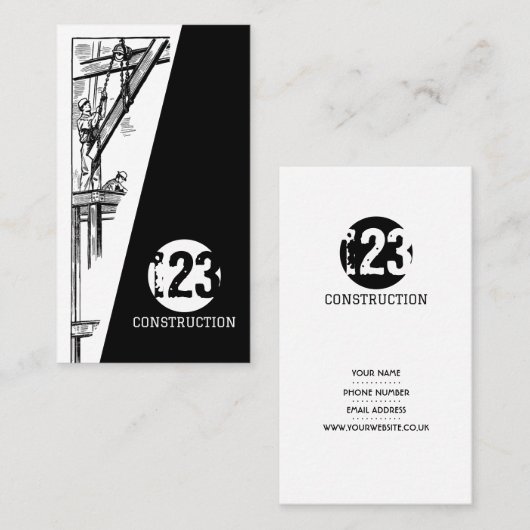 Visitekaartje voor de bouw (Voorkant / Achterkant)