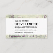 Visitekaartje voor de bouw - blauwdruk voor wit (Achterkant)