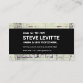 Visitekaartje voor de bouw - blauwdruk voor zwart (Achterkant)