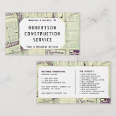 Visitekaartje voor de bouw - bouwplan (Voorkant / Achterkant)