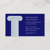 Visitekaartje voor de bouw van Griekse pijlers (Achterkant)