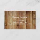 Visitekaartje voor de bouw van houtwaren (Achterkant)