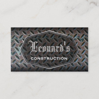 Visitekaartje voor de bouw van metaal