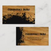 Visitekaartje voor de bouw van plastic houten vloe (Voorkant / Achterkant)