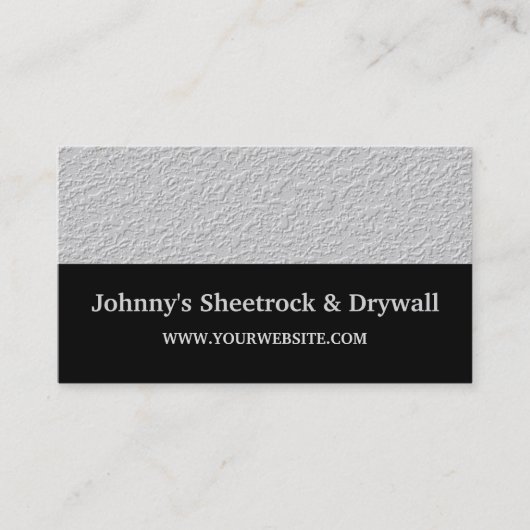 Visitekaartje voor de bouw van Sheetrock en Drywal (Voorkant)