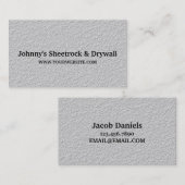 Visitekaartje voor de bouw van Sheetrock en Drywal (Voorkant / Achterkant)