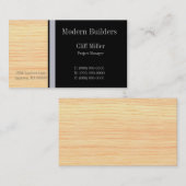 Visitekaartje voor de bouw van triplex- en multipl (Voorkant / Achterkant)