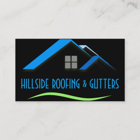 Visitekaartje voor de bouw van Windows voor dakgot (Voorkant)