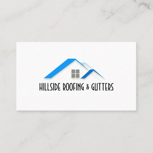 Visitekaartje voor de bouw van Windows voor dakgot (Voorkant)