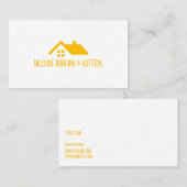 Visitekaartje voor de bouw van Windows voor dakgot (Voorkant / Achterkant)