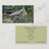 Visitekaartje voor de bouw/verwijdering (Voorkant / Achterkant)