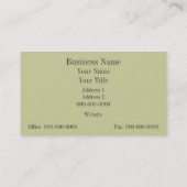 Visitekaartje voor de bouw/verwijdering (Achterkant)