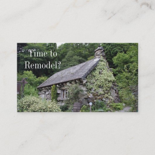 Visitekaartje voor de bouw/verwijdering (Voorkant)