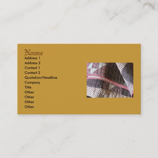  visitekaartje voor de burgeroorlog (Voorkant)