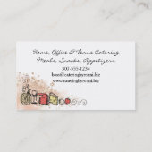 visitekaartje voor de catering van kaaswijn (Achterkant)