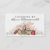 visitekaartje voor de catering van kaaswijn (Voorkant)