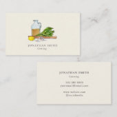 Visitekaartje voor de catering van verse levensmid (Voorkant / Achterkant)