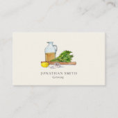 Visitekaartje voor de catering van verse levensmid (Voorkant)