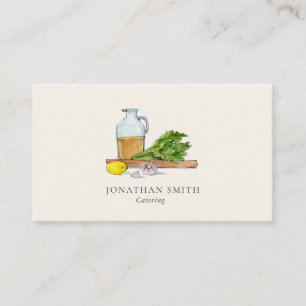 Visitekaartje voor de catering van verse levensmid