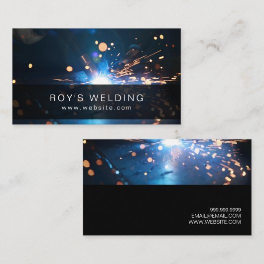 Visitekaartje voor de constructie van lassen (Voorkant / Achterkant)